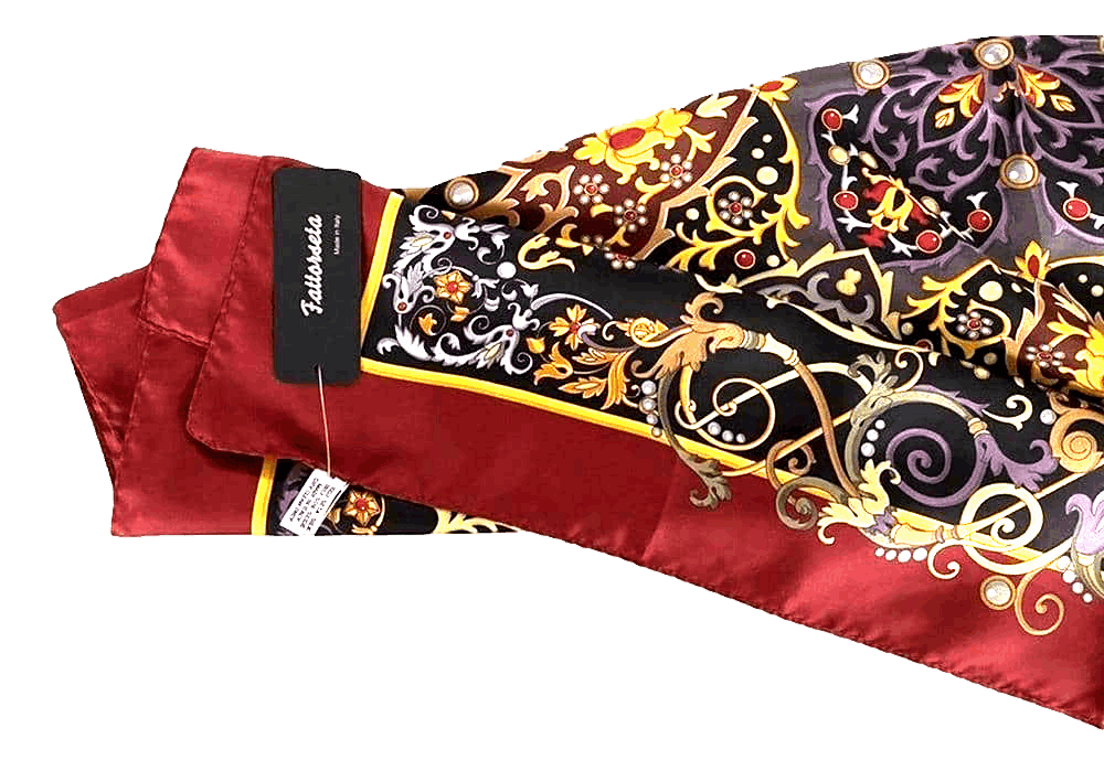 Luxury silk scarves made in Italy, for wholesale
